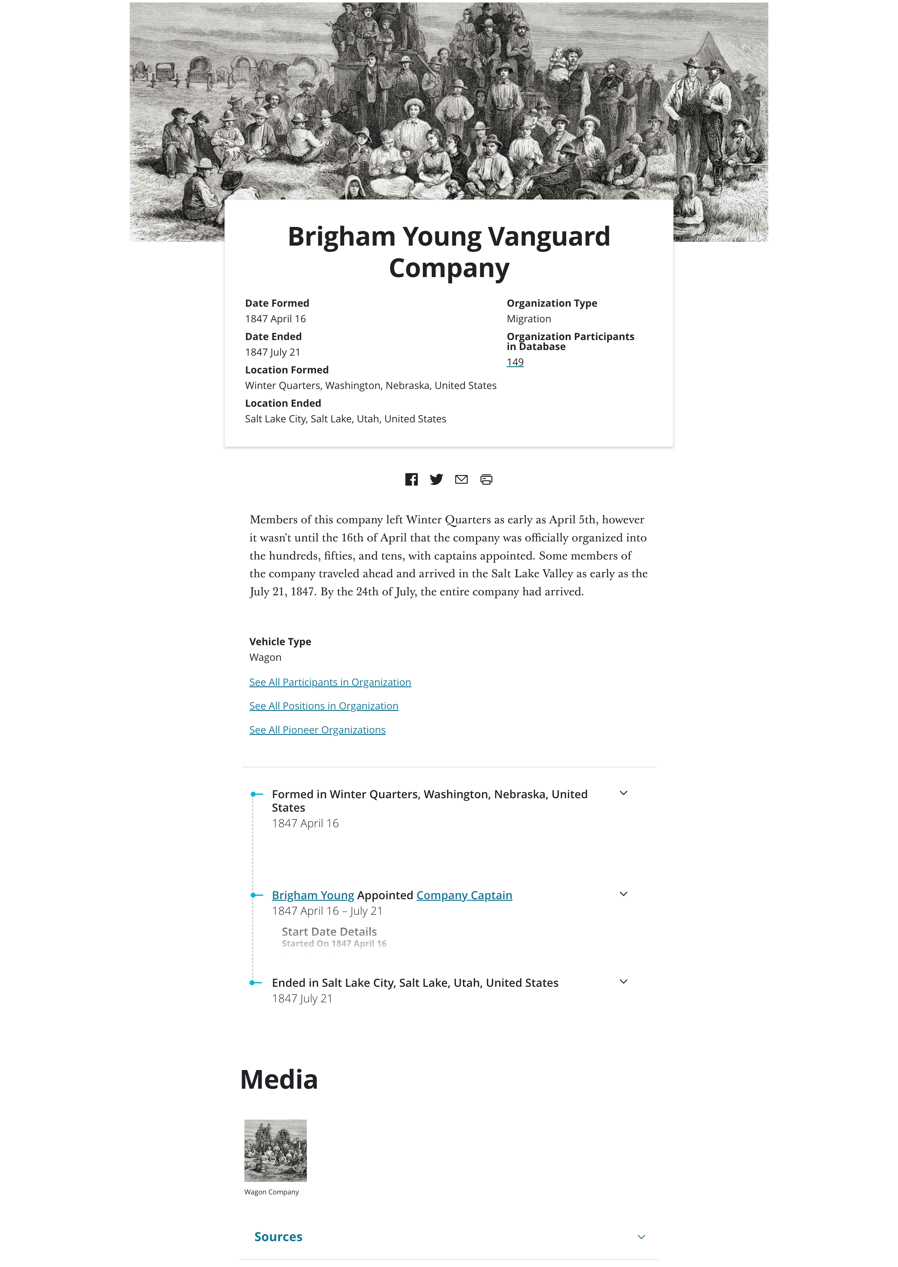 Screenshot of the new Organization Page